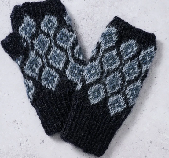 Winter Night Wool Wristwarmers