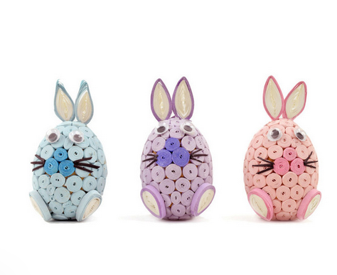 Quilled Figurine, Pastel Bunny