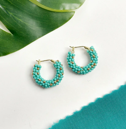 Earrings, Aegean Sea Hoops