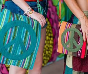 Messenger Bag, Ikat Peace Assorted