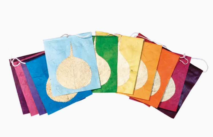 Eco-Paper Garland, "Bodhi Rainbow"