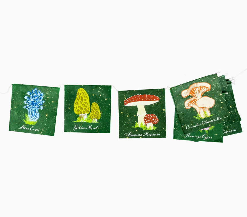 Eco-Paper Garland, "Mushroom Botanica"