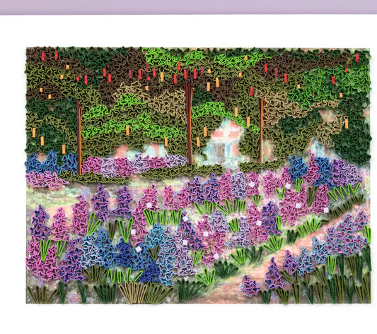 Artist Series Quilled Card - "Garden at Giverny", Monet