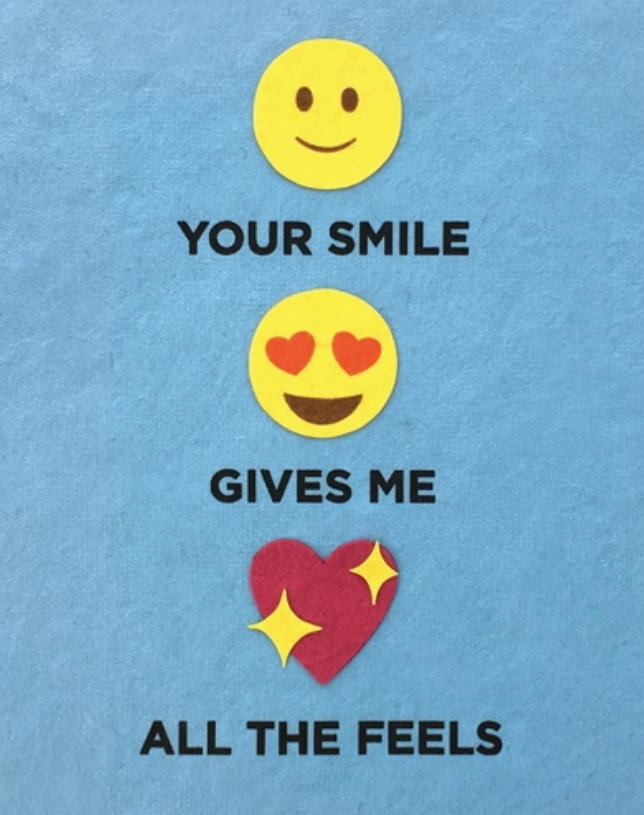 Recycled Paper Cards, "All the Feels Emoji"