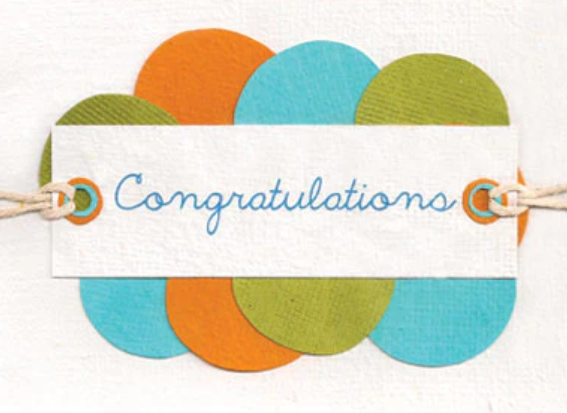 Recycled Paper Cards, "Congratulations Circles"