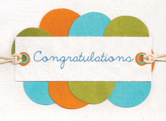 Recycled Paper Cards, "Congratulations Circles"
