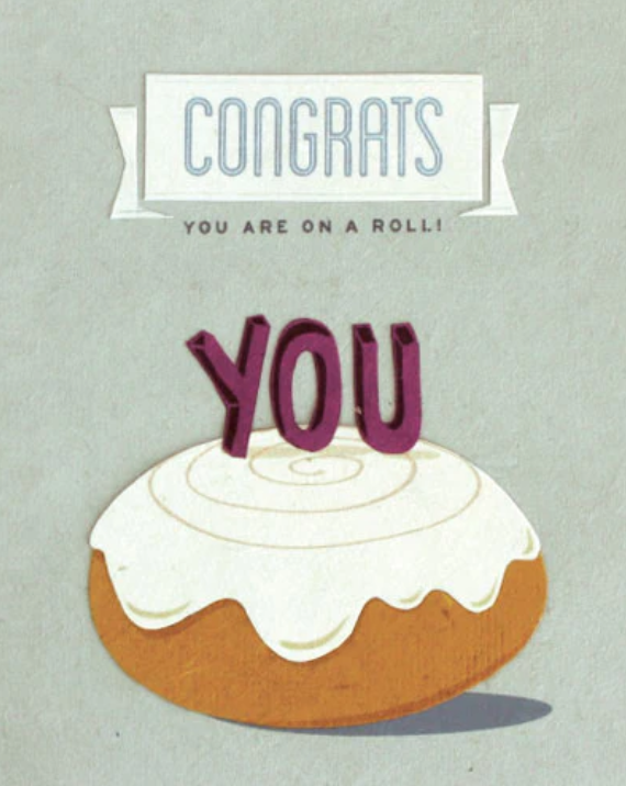 Recycled Paper Cards, "On a Roll"