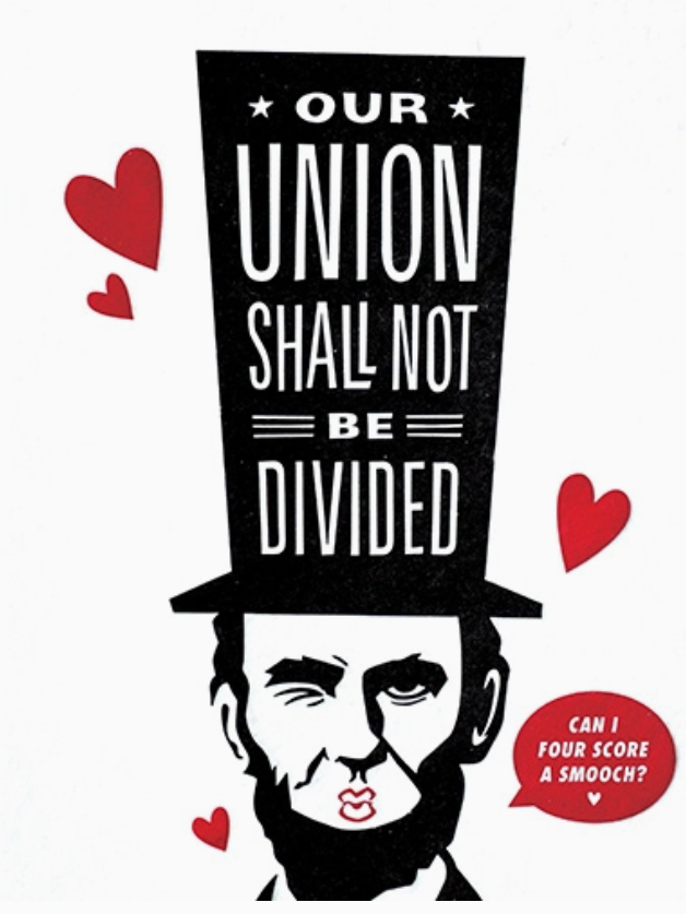 Recycled Paper Cards, "Honest Abe Love"