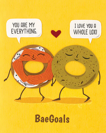 Recycled Paper Cards, "Everything Bagel Love"