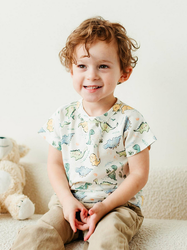 Organic Kids Tee, "Dino"