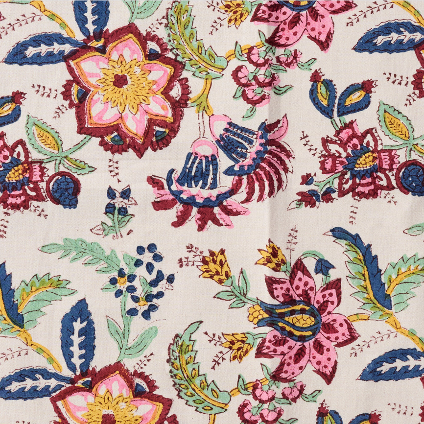 Tablecloth, Blockprinted Cotton "Zaina"