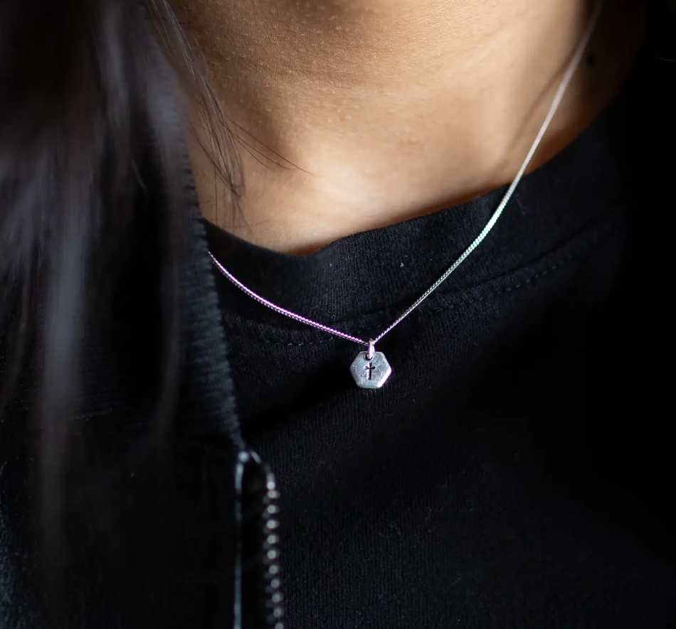 Necklace, Sterling Silver "Known" Cross