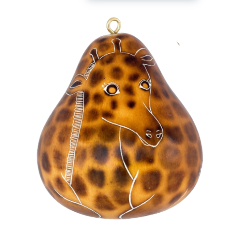 Giraffe Gourd Ornament