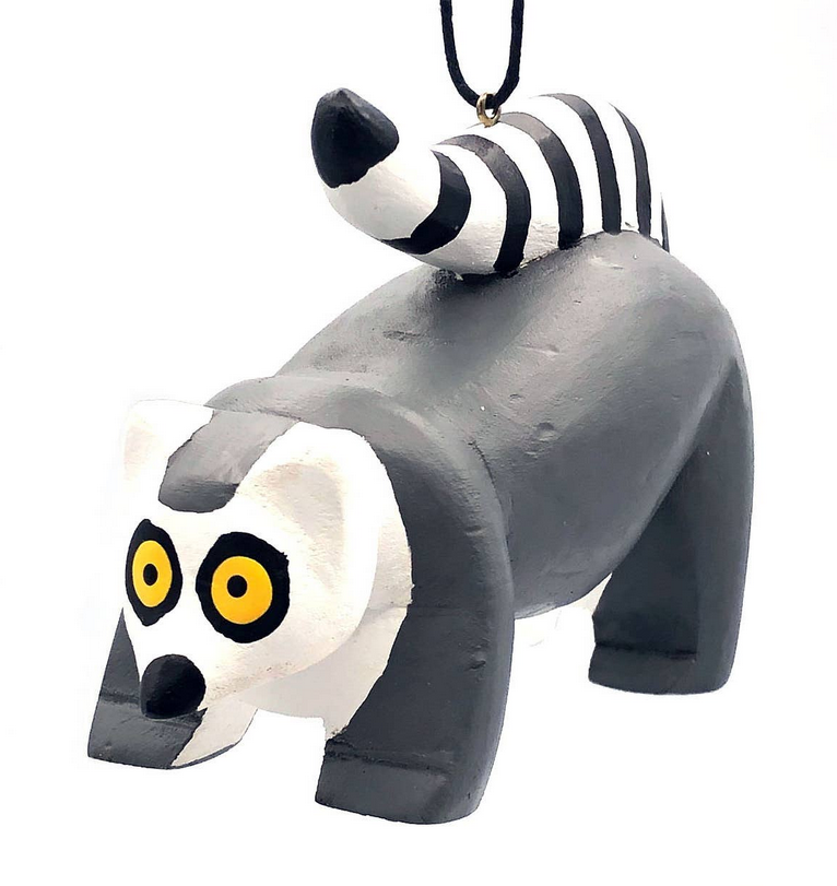 Ring-tailed Lemur Balsa Ornament