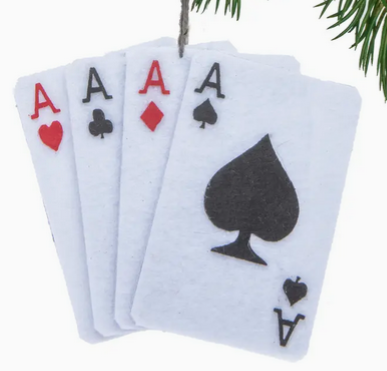 Playing Cards Felt Ornament