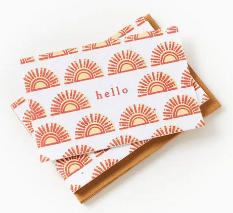 SEED PAPER NOTECARD SET, "HELLO"