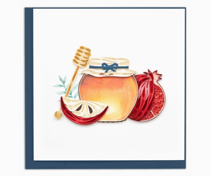 Quilled Greeting Card, "Rosh Hashanah"