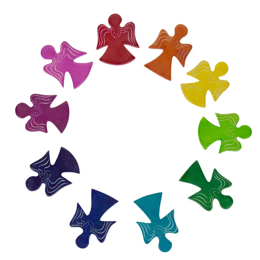 Soapstone Palm Angel, Assorted Colors^