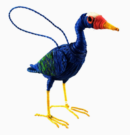 Purple Gallinule Woven Ornament