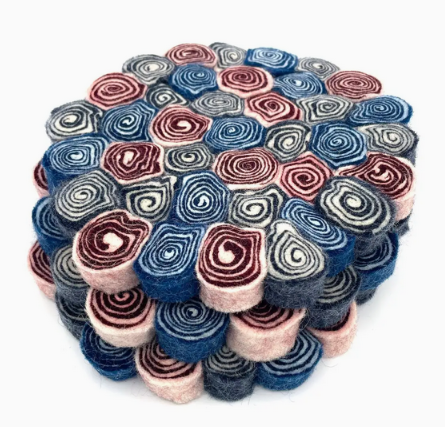 Felt Swirl Trivet, Assorted Colors
