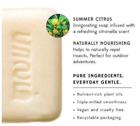 Plant Based Soap, Summer Citrus
