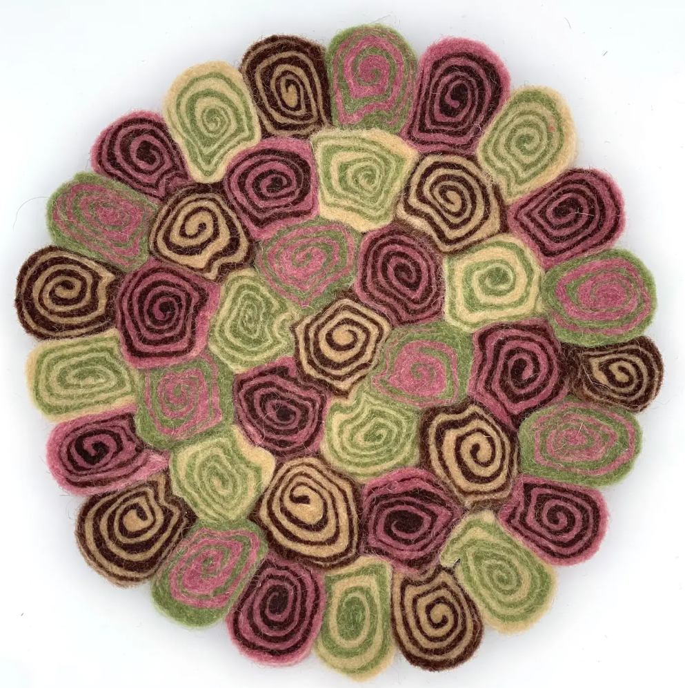 Felt Swirl Trivet, Assorted Colors