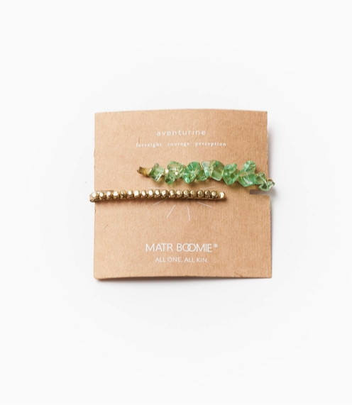 Hair Pins, Brass Beads and Semi-Precious Stone "Indali"