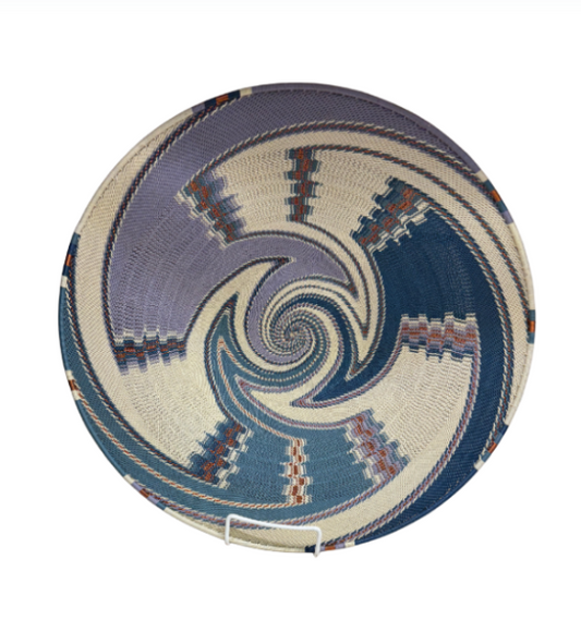 Extra Large Shallow Bowl "Master Weave" Zulu Wire Basket