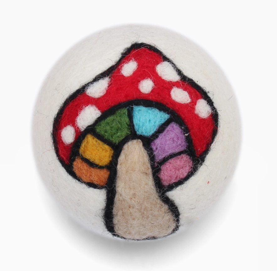 Eco Wool Dryer Balls, "Mushrooms"