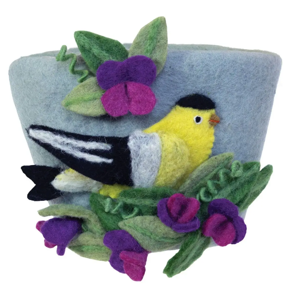 Felted Garden Planter/Basket, Assorted Designs