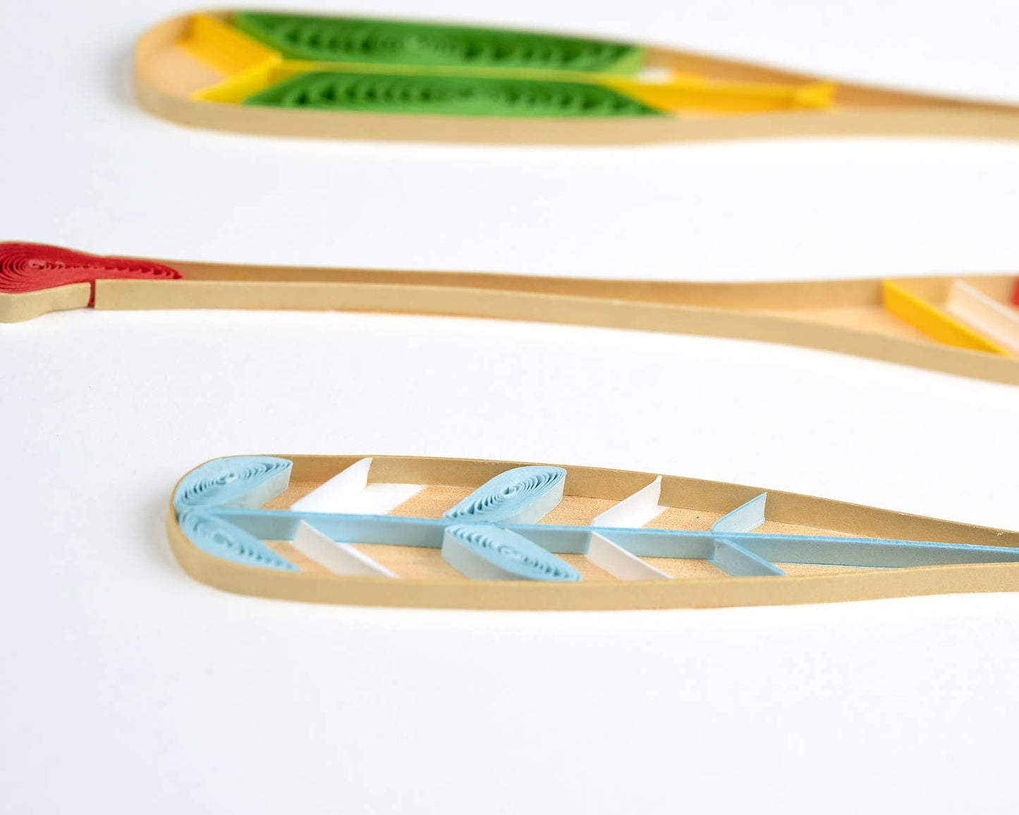Quilled Greeting Card, "Painted Canoe Paddles"