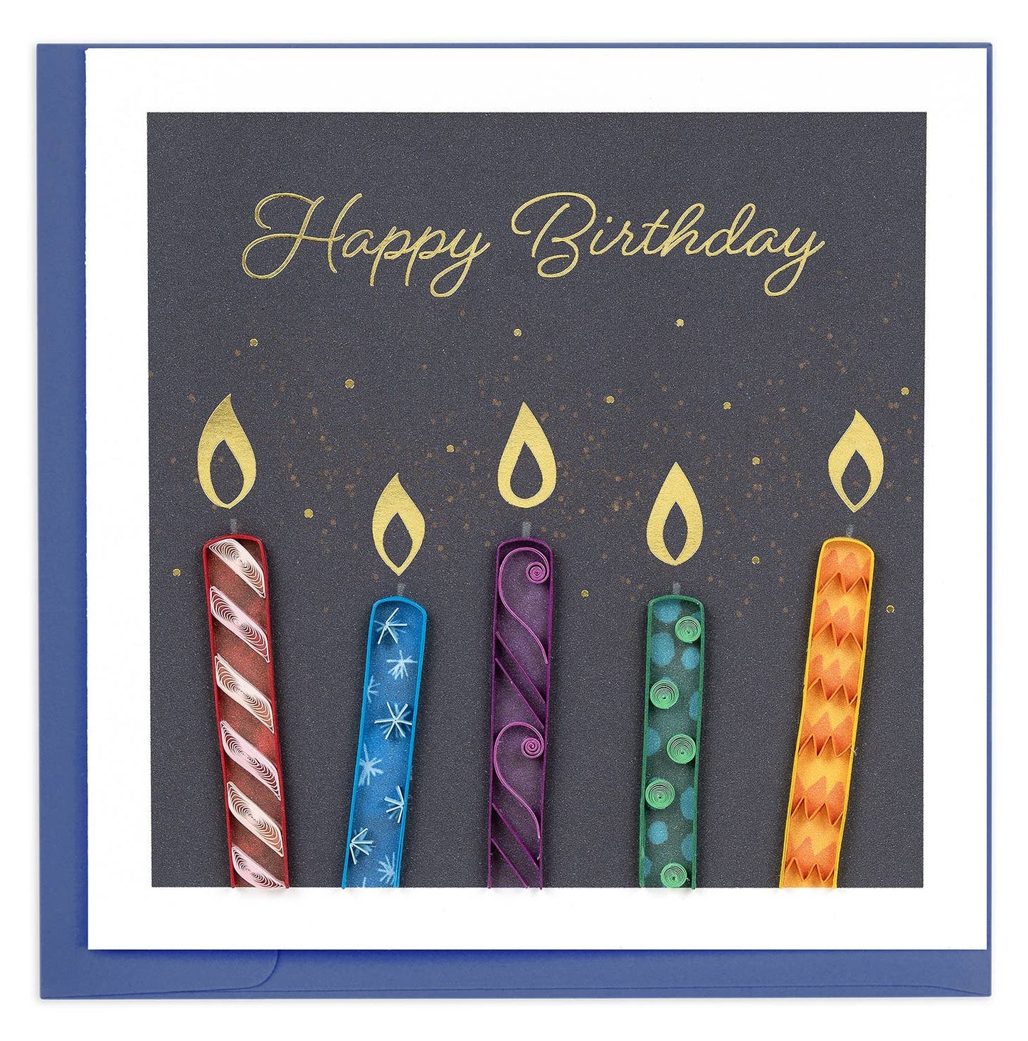 Quilled Greeting Card, "Make-a-Wish Candles"