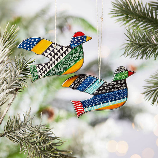 Soapstone Turtle Dove Ornaments^