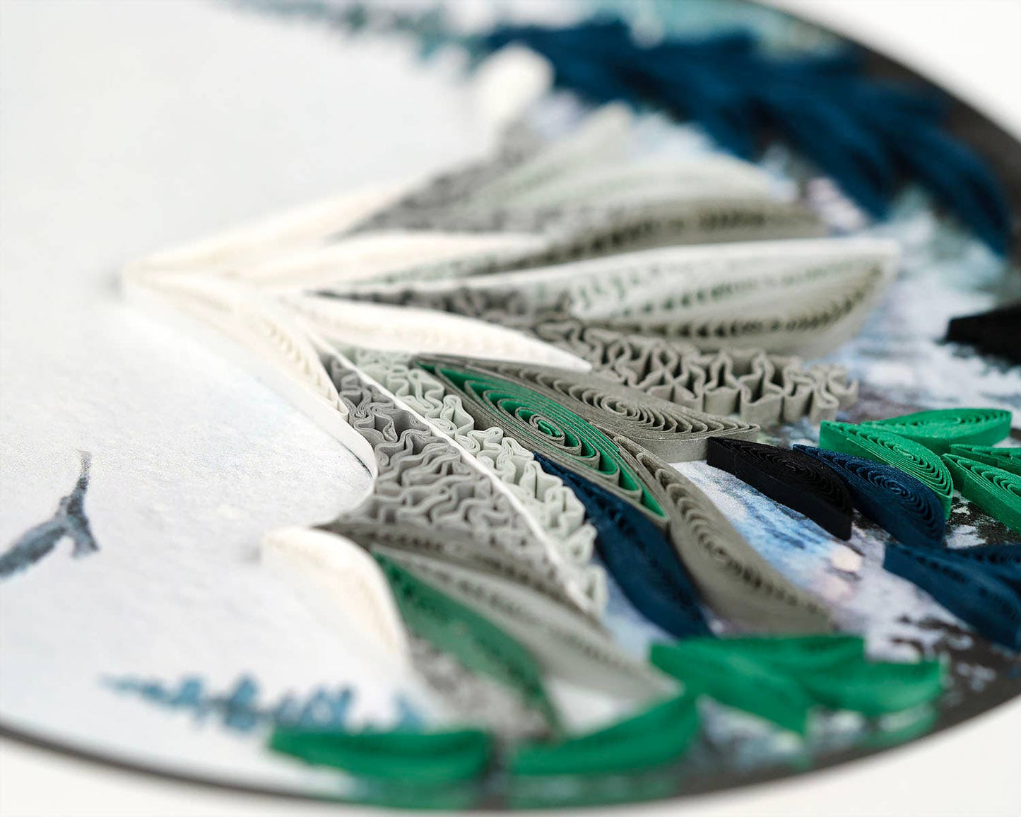 Quilled Greeting Card, "Mountain Landscape"