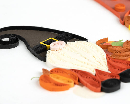 Quilled Greeting Card, “Thanksgiving Gnomes”