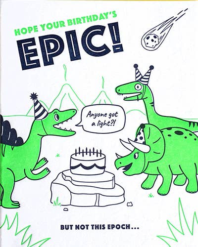 Recycled Paper Cards, "Epic Birthday"