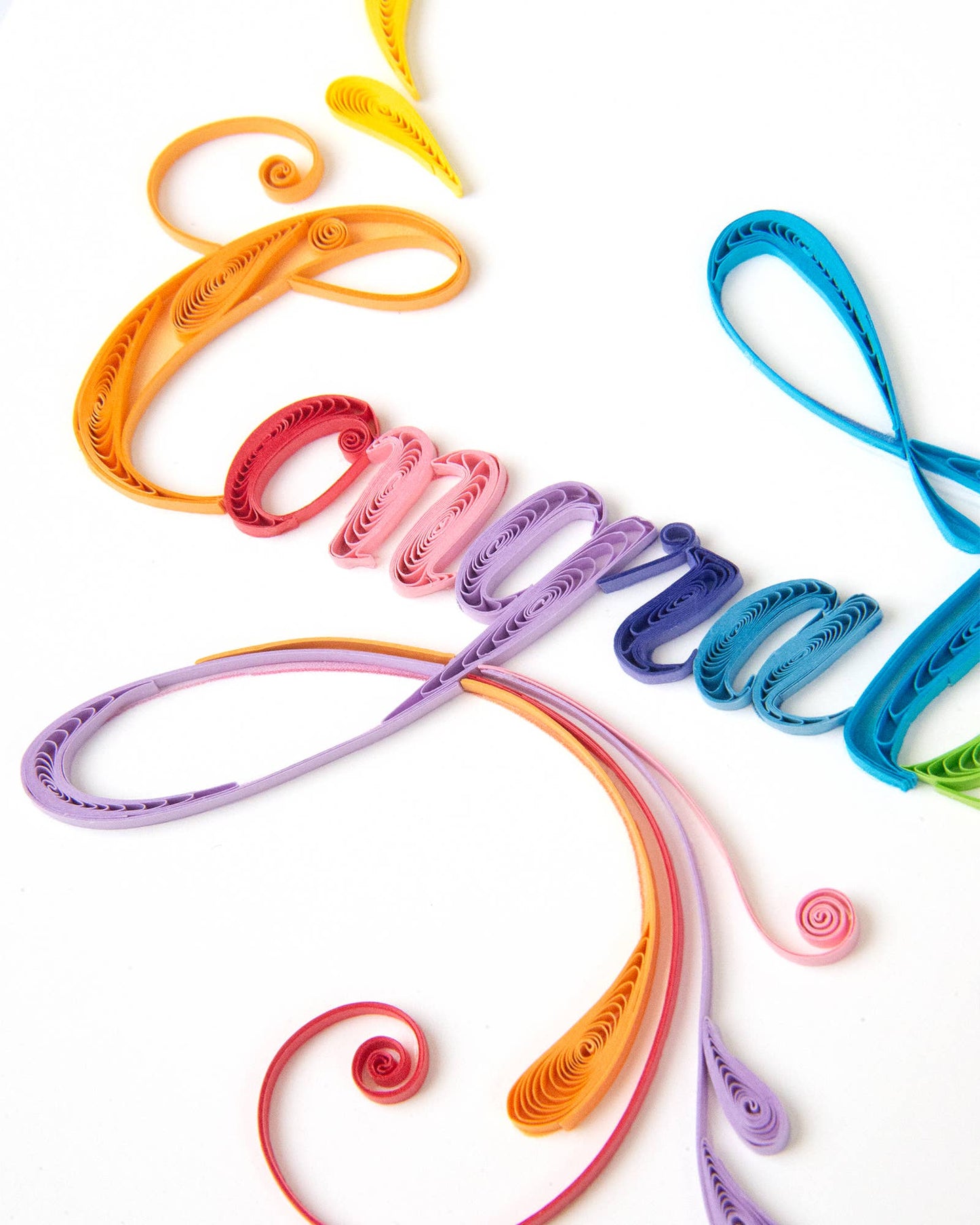 Quilled Greeting Card, "Rainbow Congrats"