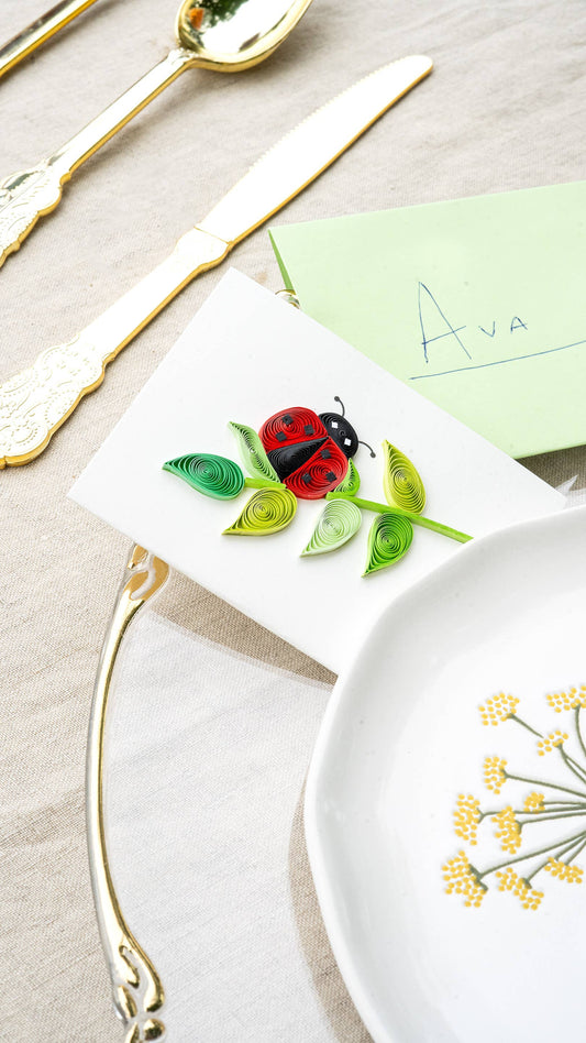 Quilled Gift Enclosure, "Ladybug"