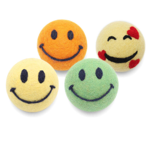 Eco Wool Dryer Balls, "Smiley Faces"