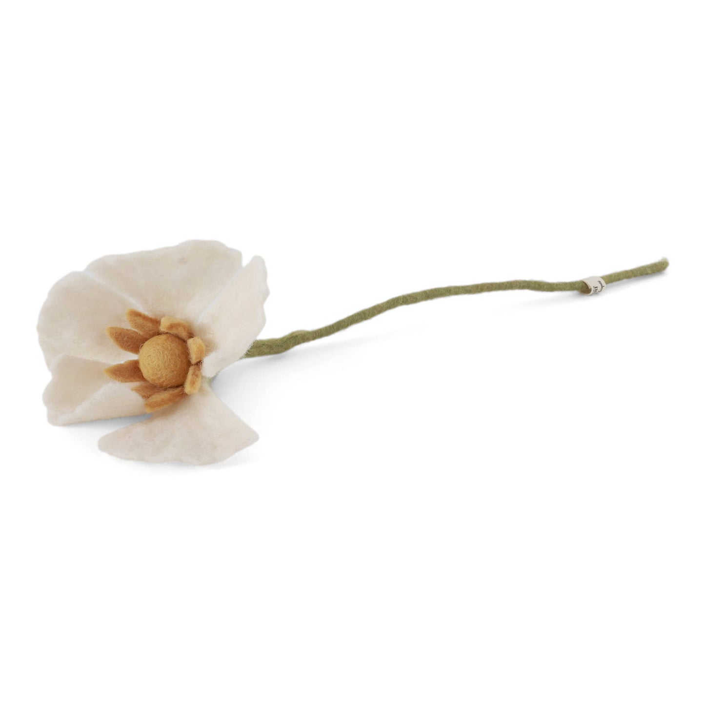 Felted White Poppy Flower