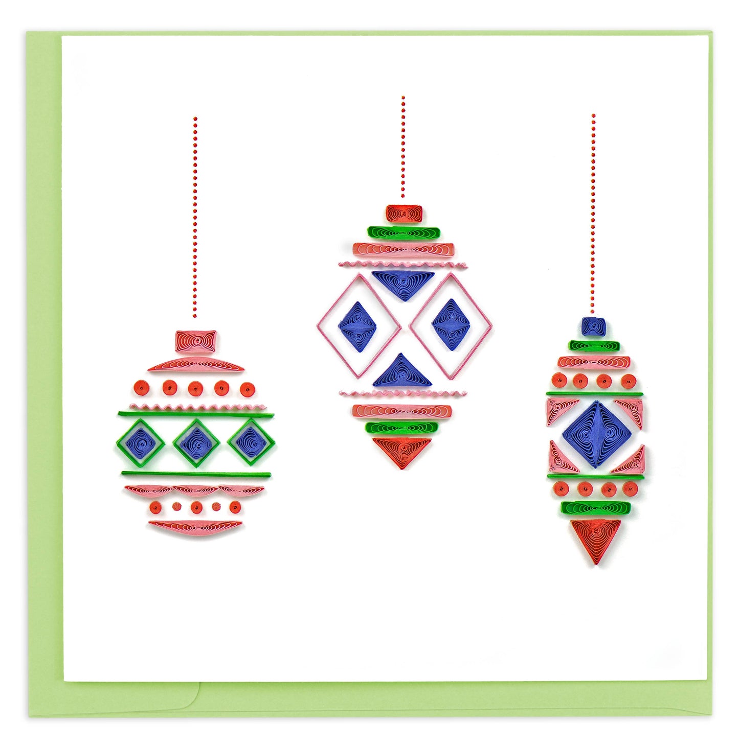 Quilled Greeting Card, “Modern Ornaments”