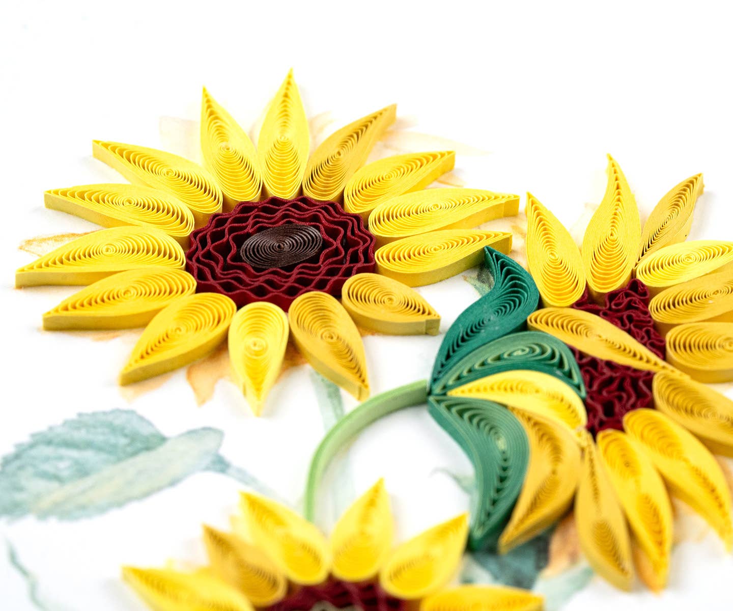 Quilled Greeting Card, "Wild Sunflowers"