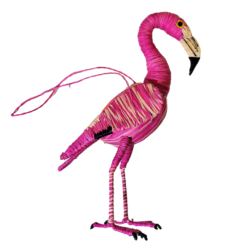 Flamingo Woven Ornament