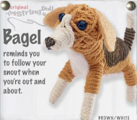 Keychain String Doll, "Bagel the Beagle"