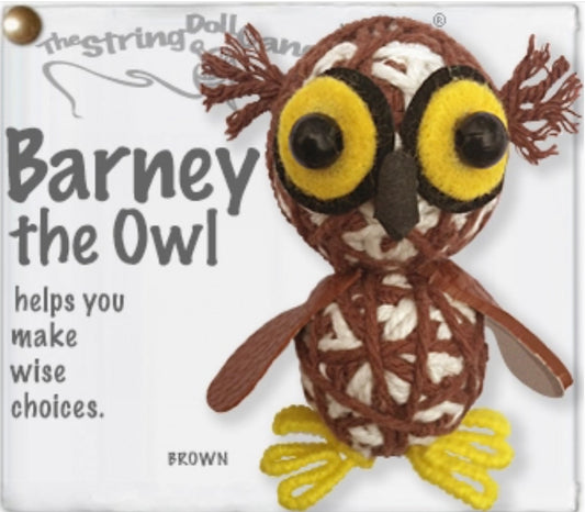 Keychain String Doll, "Barney the Owl"