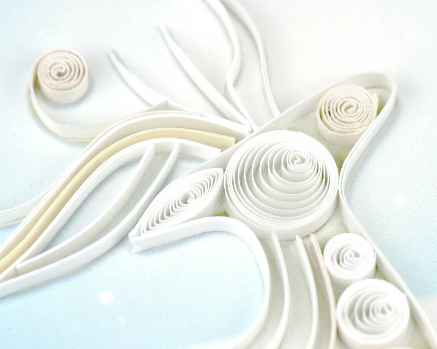 Quilled Greeting Card, "Snowy Reindeer"