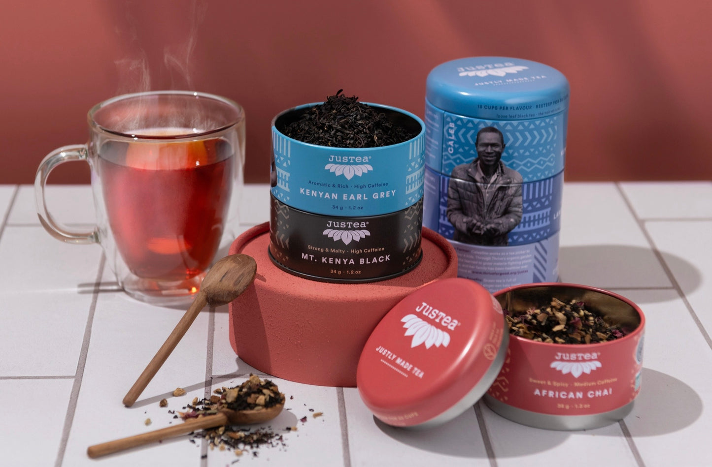 Looseleaf Tea w/Spoon, "Black Tea Trio"