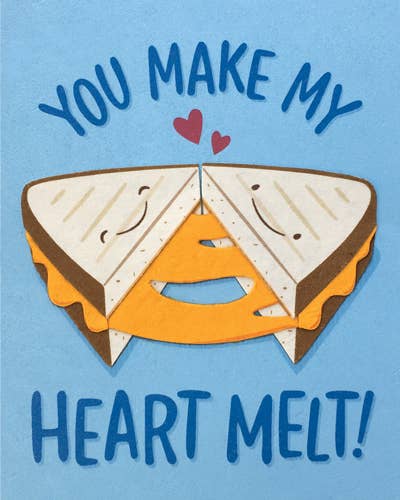 Recycled Paper Cards, "Grilled Cheese Love"