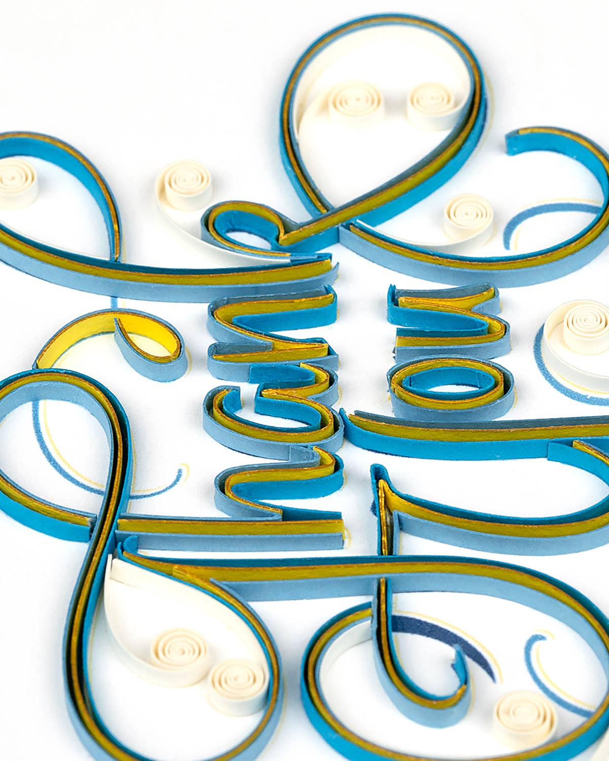 Quilled Greeting Card, "Thank You"