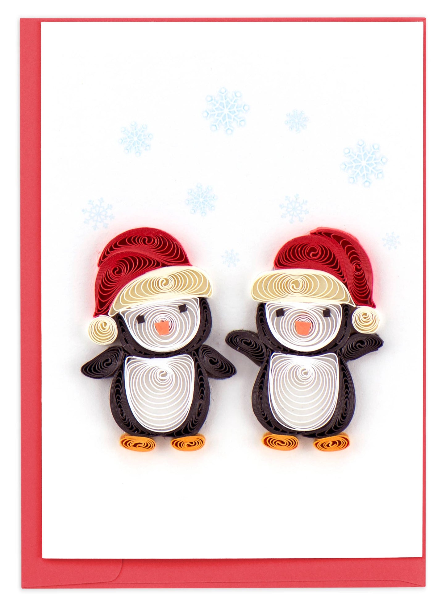 Quilled Gift Enclosure, "Christmas Penguins"